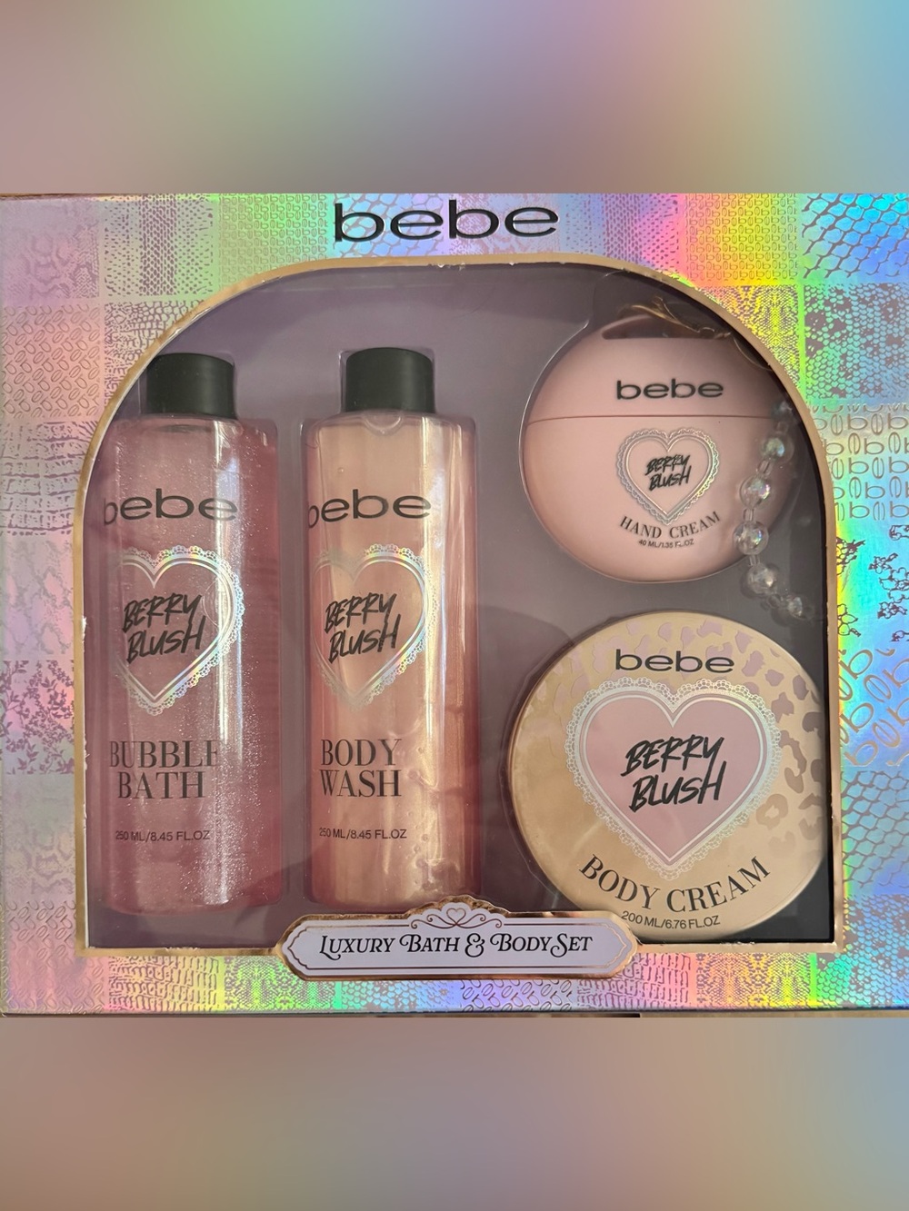 bebe Berry Blush Pink Bath & Body Wash Set